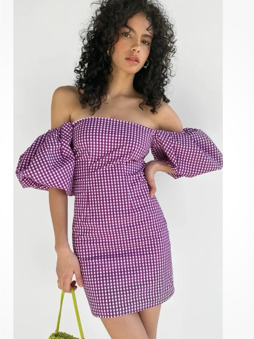 CAROLINE COSTAS GINGHAM MINI DRESS IN SIZE XS. WORN ONCE. - Picture 4 of 7